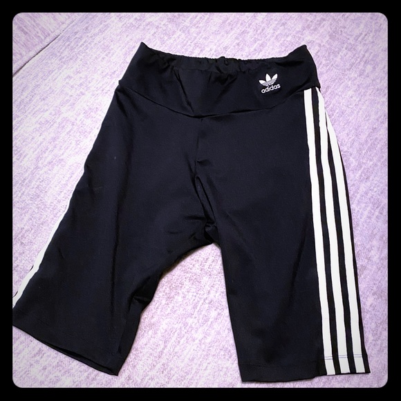 gray adidas biker shorts
